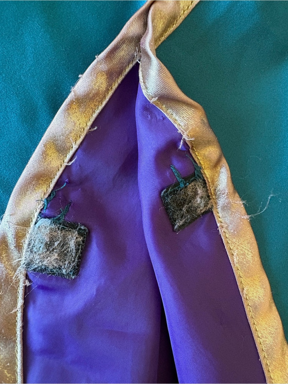 Disney Frozen Anna Teal Cape with Metallic Gold Motif - Picture 5 of 6